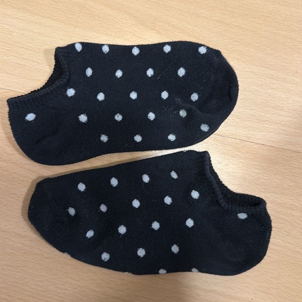 Black Polka Dot Ankle Socks ⚪️⚫️